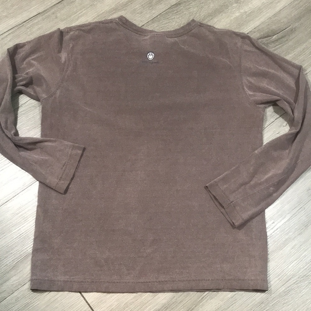 Life is Good “Gotta Run” Brown Long Sleeve Screen Print T-Shirt size S - Picture 8 of 9